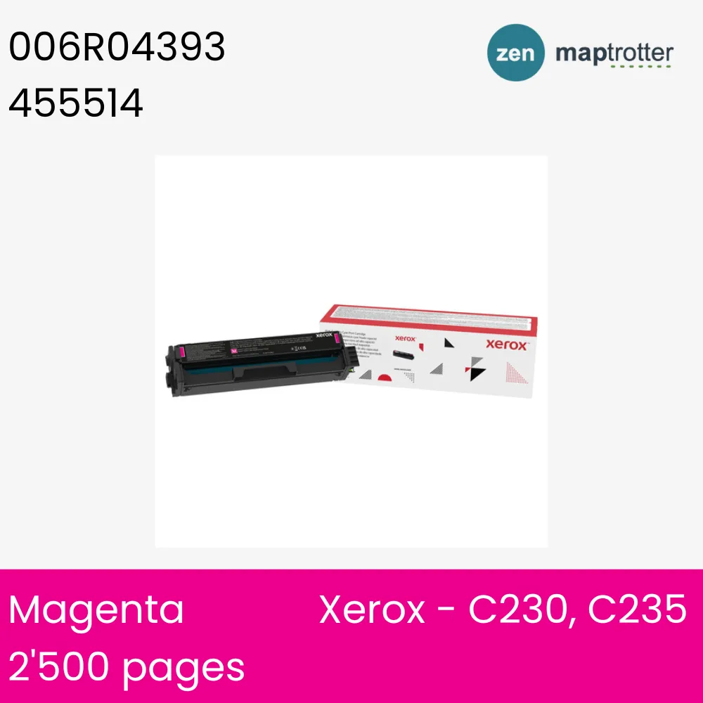Toner - Xerox - 006R04393 - Toner magenta, produit d'origine, 2 500 pages, pour C230, C235
