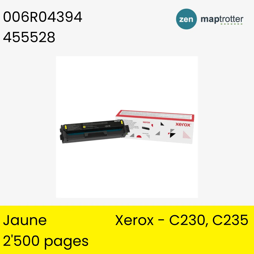 Toner - Xerox - 006R04394 - Toner jaune, produit d'origine, 2 500 pages, pour C230, C235