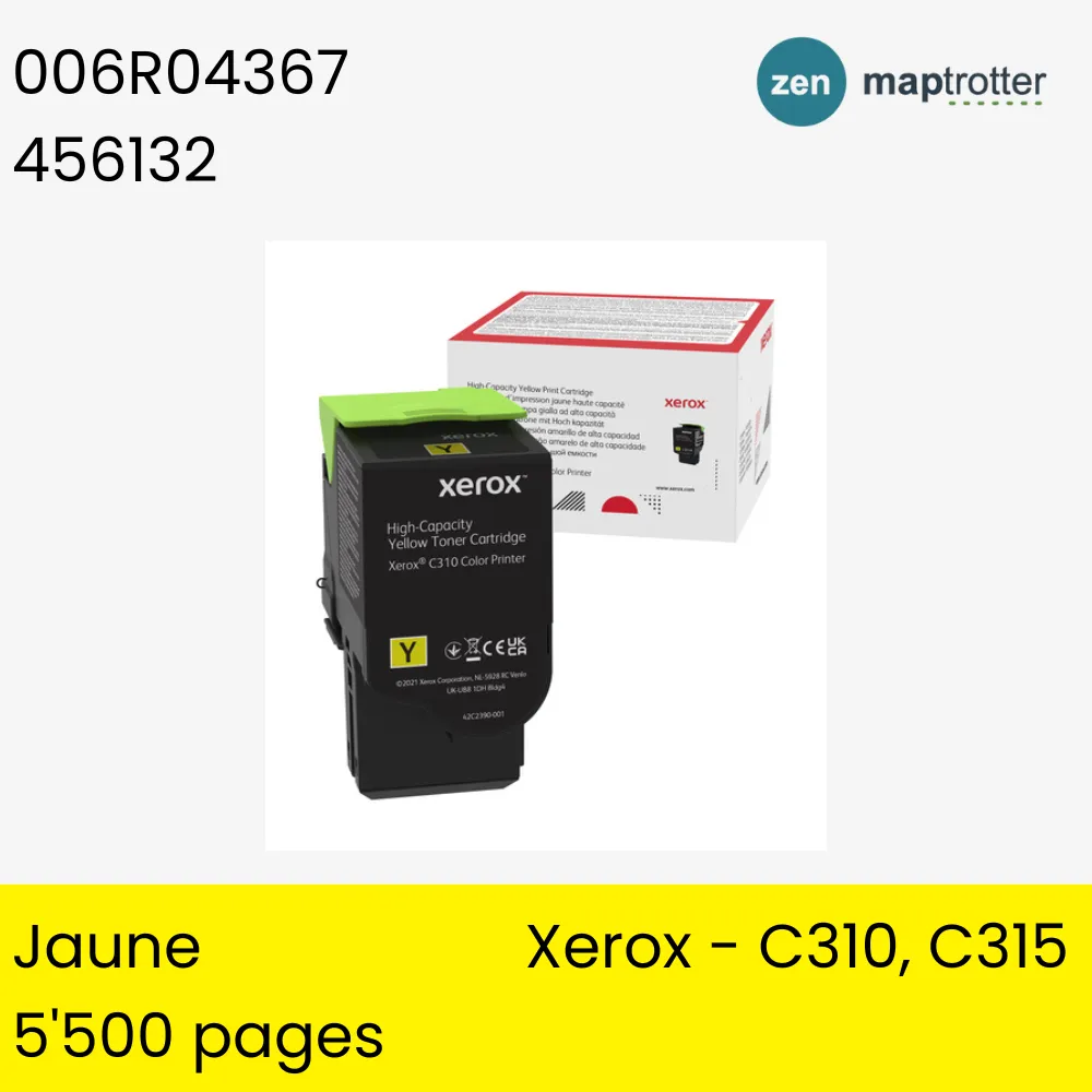 Toner - Xerox - 006R04367 - Toner jaune - produit d'origine - 5 500 pages, pour C310, C315