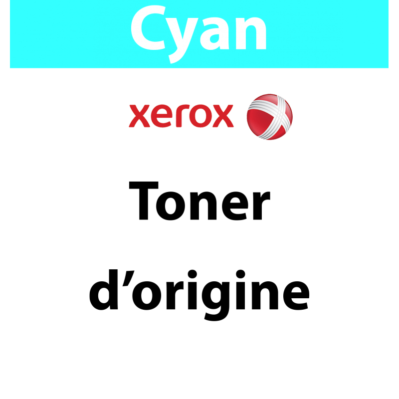 Toner - Xerox - 006R01825 - Toner cyan, produit d'origine, 18 500 pages, pour C7120