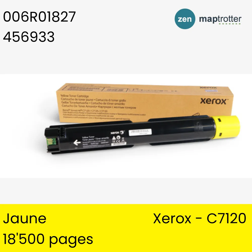 Toner - Xerox - 006R01827 - Toner jaune, produit d'origine, 18 500 pages, pour C7120