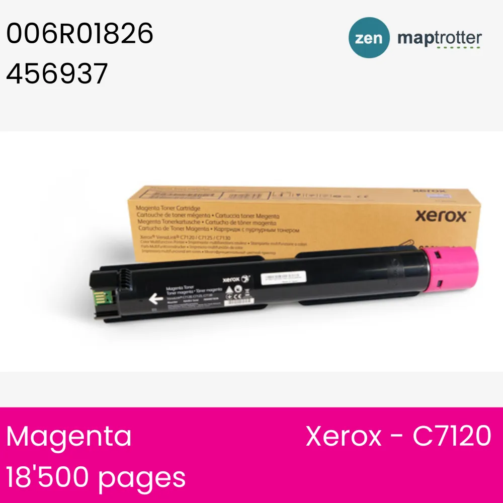 Toner - Xerox - 006R01826 - Toner magenta, produit d'origine, 18 500 pages, pour C7120