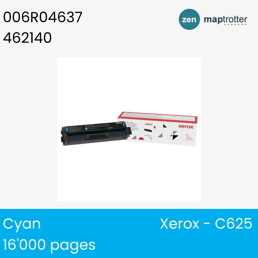 Toner - Xerox - 006R04637 - Toner cyan - produit d'origine - 16 000 pages, pour C625