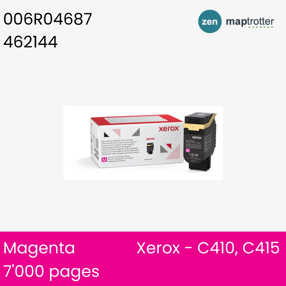Toner - Xerox - 006R04687 - Toner magenta, produit d'origine, 7 000 pages, pour C410, C415