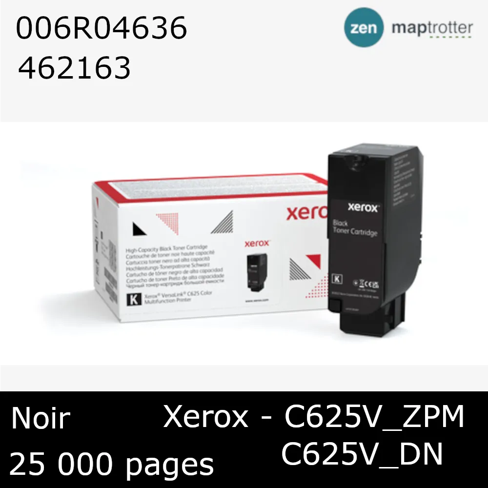 Toner - Xerox - 006R04636 - Toner noir - produit d'origine - 25 000 pages, pour C625