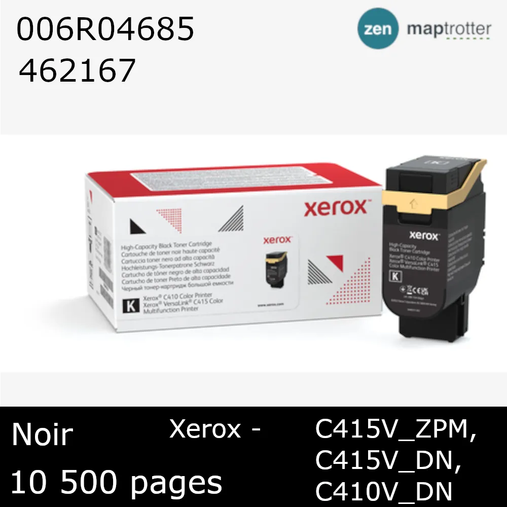 Toner - Xerox - 006R04685 - Toner noir, produit d'origine, 10 500 pages - pour C410, C415