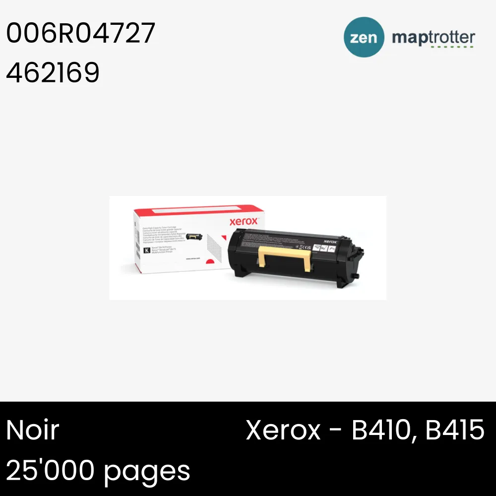 Toner - Xerox - 006R04727 - Toner noir - produit d'origine - 25 000 pages, pour B410, B415