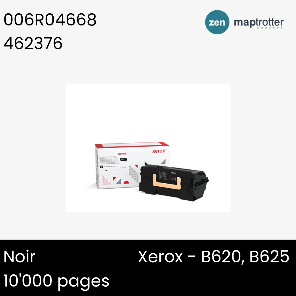 Toner - Xerox - 006R04668 - Toner noir, produit d'origine, 10 000 pages, pour B620, B625
