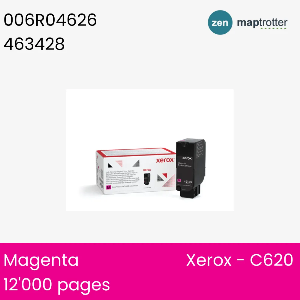 Toner - Xerox - 006R04626 - Toner magenta - produit d'origine - 12 000 pages, pour C620