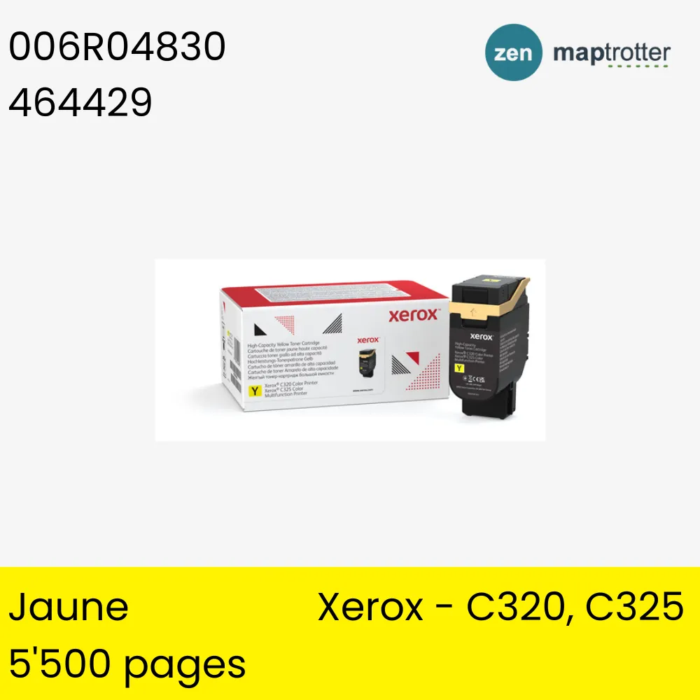 Toner - Xerox - 006R04830 - Toner jaune, produit d'origine, 5 500 pages, pour C320, C325