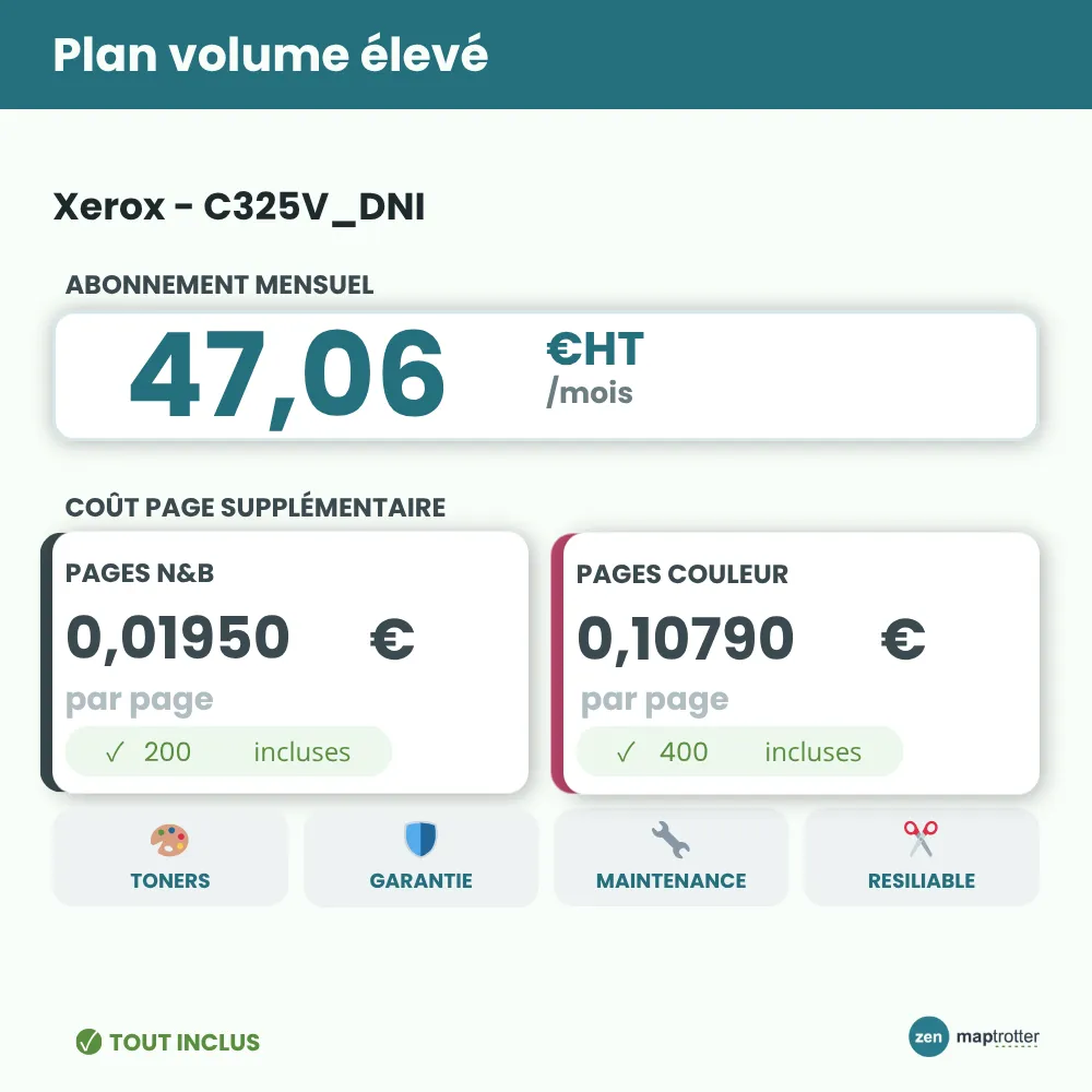 Zen - C325V_DNI Plan volume élevé