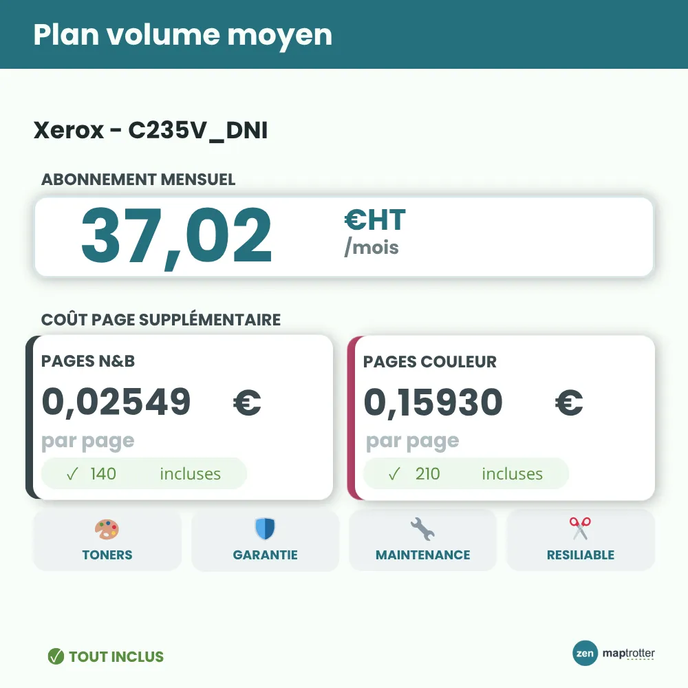 Zen - C235V_DNI Plan volume moyen