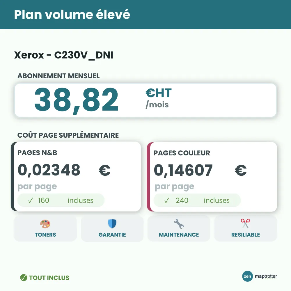 Zen - C230V_DNI Plan volume élevé
