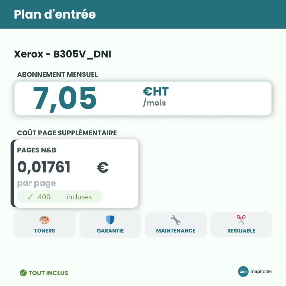 Zen - B305V_DNI Plan d'entrée