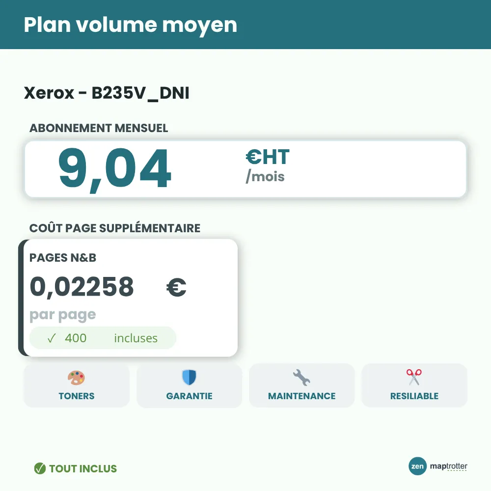 Zen - B235V_DNI Plan volume moyen