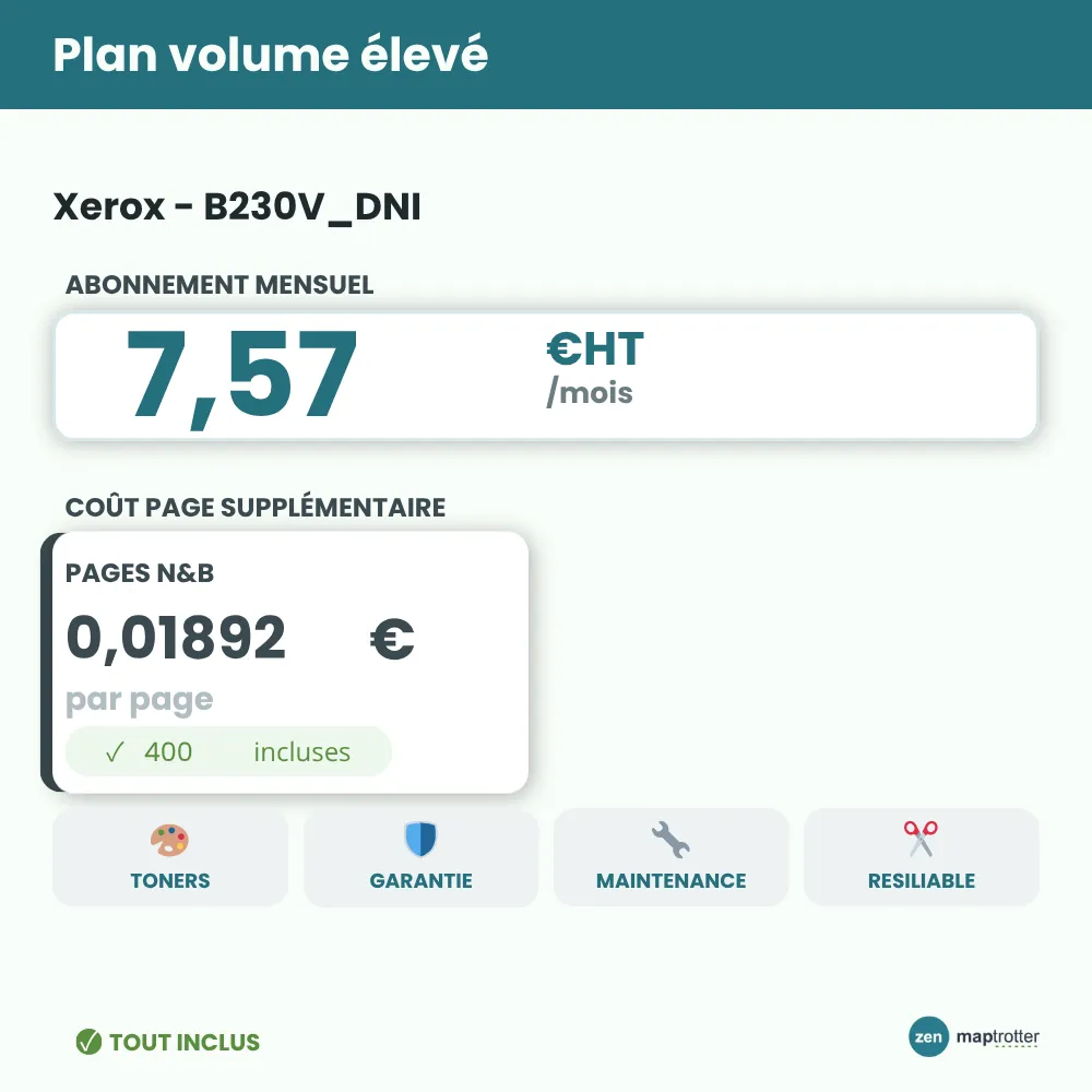 Zen - B230V_DNI Plan volume élevé
