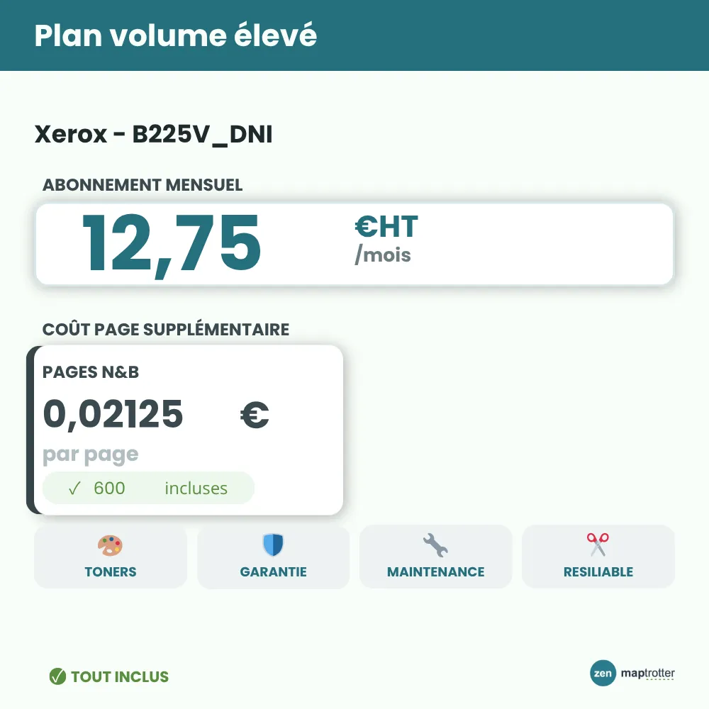 Zen - B225V_DNI Plan volume élevé