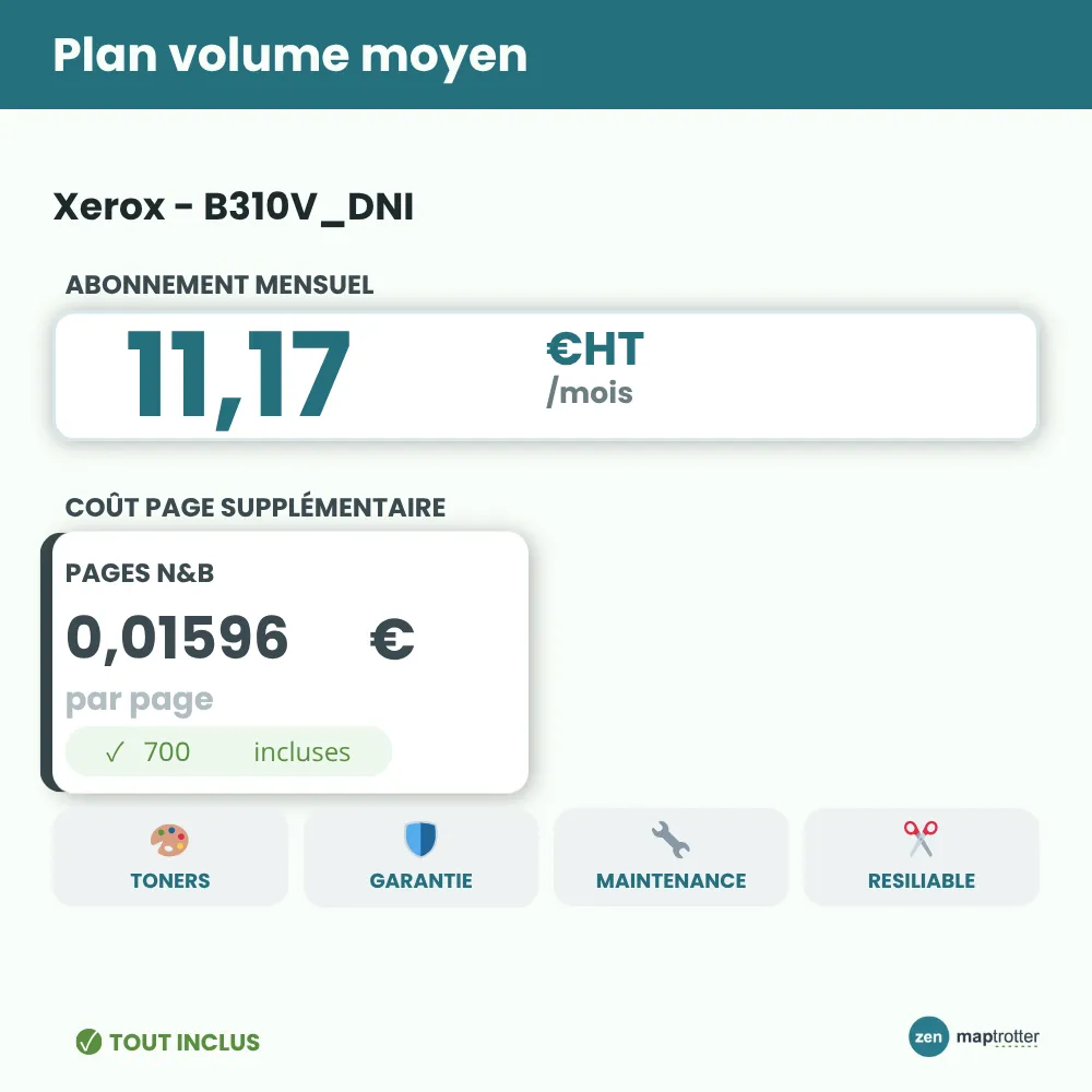Zen - B310V_DNI Plan volume moyen